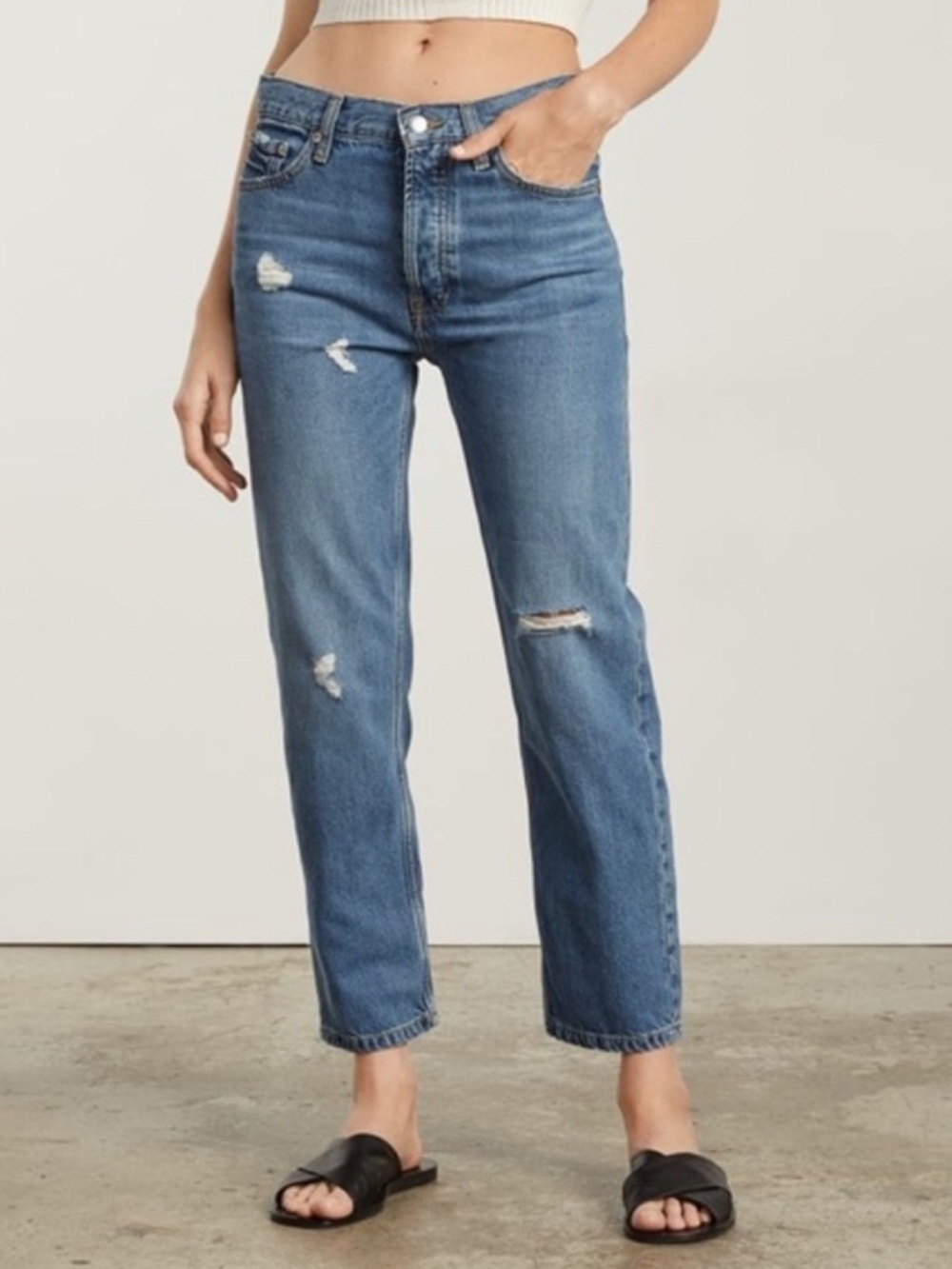 Everlane The Summer Slouch Blue Boyfriend Jeans